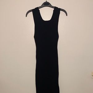 ZARA Black open back fitted maxi dress